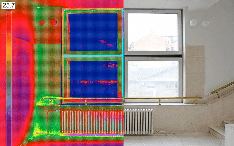 Thermografische infraroodcamera lekdetectie